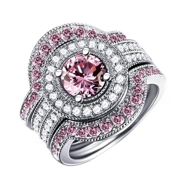 cluster rings 2021 fashion women ring glitter two tone round cubic zirconia inlaid bridal wedding jewelry pink woman's accesories, Golden;silver
cluster rings 2021 fashion women ring glitter two tone round cubic zirconia inlaid bridal wedding jewelry pink woman's accesories, Golden;silver
