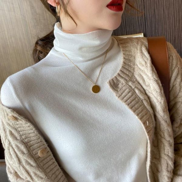 women's sweaters cmaz sweater for women autumn winter and turtleneck female 2021 black pile style, White;black
women's sweaters cmaz sweater for women autumn winter and turtleneck female 2021 black pile style, White;black