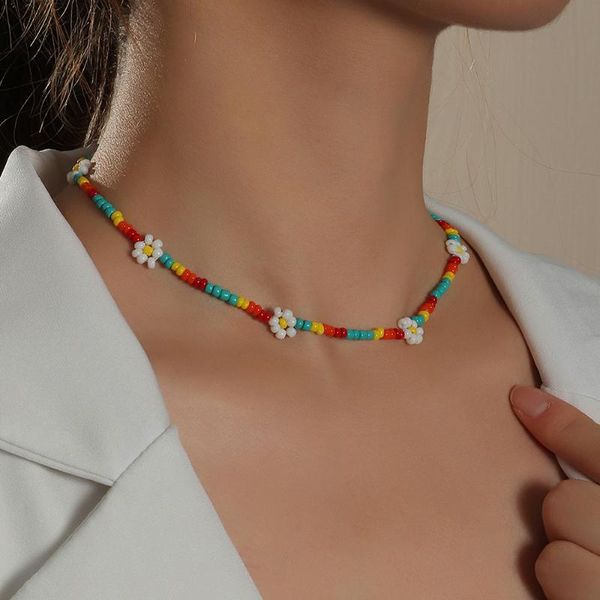 chokers japanese and korean style creative beaded small flower necklace fashion color rice bead clavicle chain gift for girls, Golden;silver
chokers japanese and korean style creative beaded small flower necklace fashion color rice bead clavicle chain gift for girls, Golden;silver