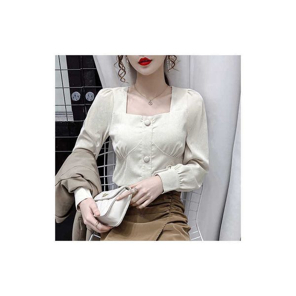 women's sweaters corduroy square neck shirt women's 2021 autumn winter slim bubble sleeve short fashion, White;black
women's sweaters corduroy square neck shirt women's 2021 autumn winter slim bubble sleeve short fashion, White;black