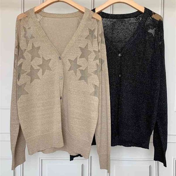100% linen sweater women star pattern v-neck single breasted long sleeve loose early spring thin female knit cardigans 210812, White
100% linen sweater women star pattern v-neck single breasted long sleeve loose early spring thin female knit cardigans 210812, White