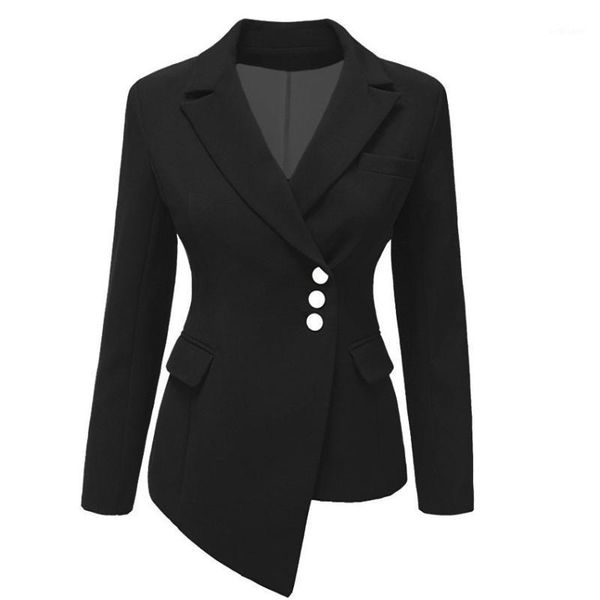 women's suits & blazers nice brand womens blazer casual long sleeve button fashion ladies coats asymmetrical turtleneck suit solid, White;black
women's suits & blazers nice brand womens blazer casual long sleeve button fashion ladies coats asymmetrical turtleneck suit solid, White;black
