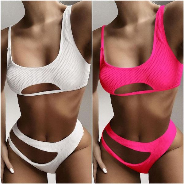 women white hollow out bikini rose red two pcs swimwear lady summer beach swimsuit women's, White;black
women white hollow out bikini rose red two pcs swimwear lady summer beach swimsuit women's, White;black