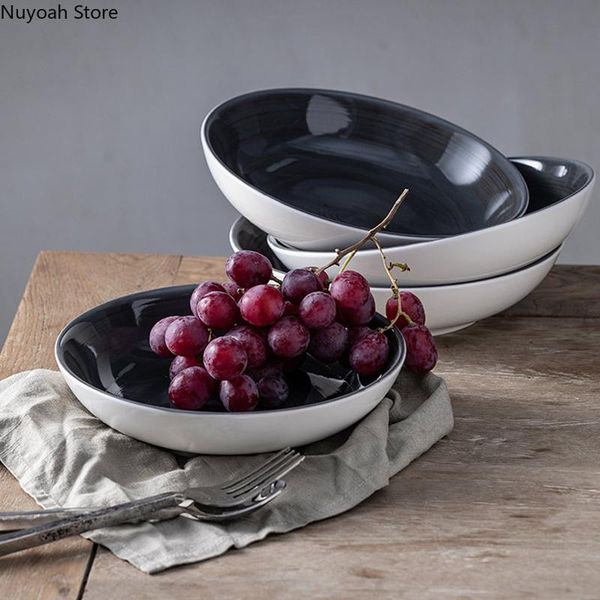 european-style plate fish creative ceramic western dinner household large shallow mouth basin deep dish dishes & plates
european-style plate fish creative ceramic western dinner household large shallow mouth basin deep dish dishes & plates