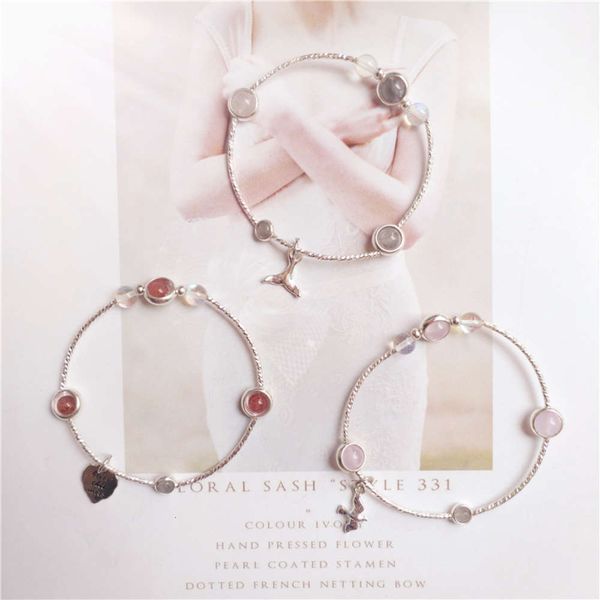 strands sweet simple mermaid lady ji shouchuan natural stone peach blossom beaded bracelet handmade, Black
strands sweet simple mermaid lady ji shouchuan natural stone peach blossom beaded bracelet handmade, Black
