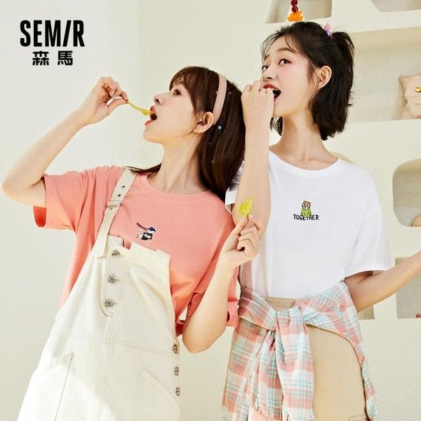 women's t-shirt semir short-sleeved women cartoon embroidery cotton all-match ins2021 spring style white tide
women's t-shirt semir short-sleeved women cartoon embroidery cotton all-match ins2021 spring style white tide