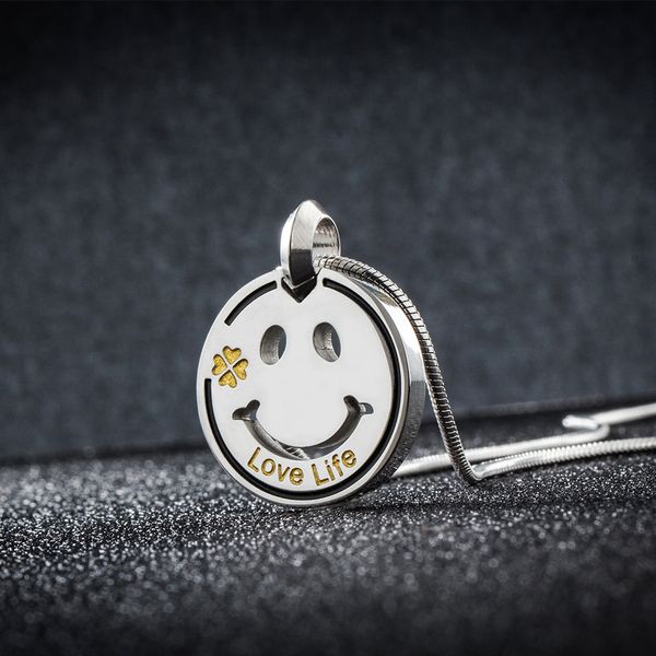 the first year of american high-end decoration: solid hollow out smiley face letter love life sweater pendant, Silver
the first year of american high-end decoration: solid hollow out smiley face letter love life sweater pendant, Silver