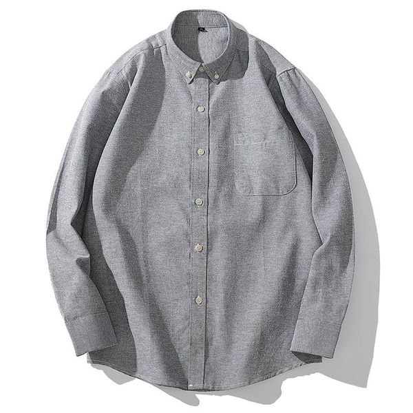 men's casual shirts spring autumn man plus size simple loose oxford long sleeve multicolor fashion shirt business retro streetwear top, White;black
men's casual shirts spring autumn man plus size simple loose oxford long sleeve multicolor fashion shirt business retro streetwear top, White;black
