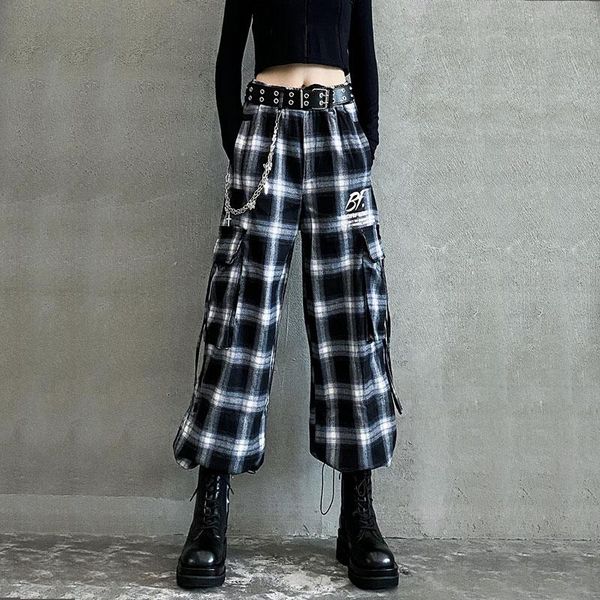 women's pants & capris spring hip hop style loose black and white plaid women high waist bf jogger cargo sweatpants, Black;white
women's pants & capris spring hip hop style loose black and white plaid women high waist bf jogger cargo sweatpants, Black;white