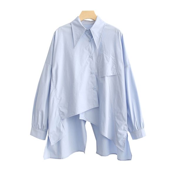 new fashion streetwear solid turn-down collar full loose blouse women 210421, White
new fashion streetwear solid turn-down collar full loose blouse women 210421, White