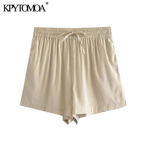 women's shorts kpytomoa women 2021 fashion side pockets soft touch vintage high elastic waist drawstring female mujer, White;black
women's shorts kpytomoa women 2021 fashion side pockets soft touch vintage high elastic waist drawstring female mujer, White;black
