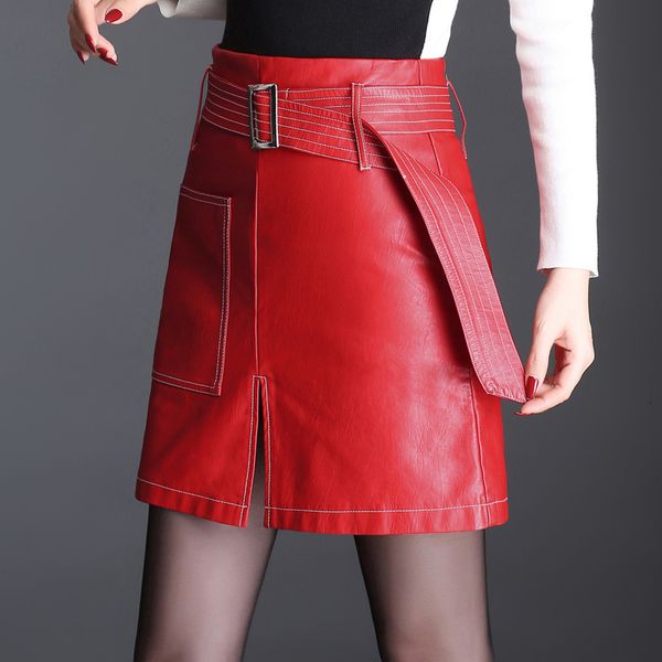 skirts black red leather skirt with belt women high waist plus size slim fit a-line office lady elegant pu mini skirt1 18tn
skirts black red leather skirt with belt women high waist plus size slim fit a-line office lady elegant pu mini skirt1 18tn
