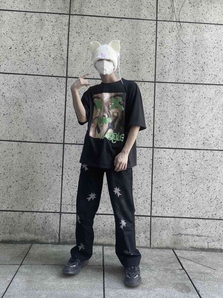 crosin a chock high street loose casual vibe wind drill cross couple cotton straight pants street man brand jyu7 jtsj, White;black
crosin a chock high street loose casual vibe wind drill cross couple cotton straight pants street man brand jyu7 jtsj, White;black