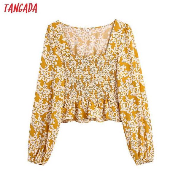 tangada women retro yellow floral print square collar shirt blouse puff long sleeve chic female ce178 210609, White
tangada women retro yellow floral print square collar shirt blouse puff long sleeve chic female ce178 210609, White
