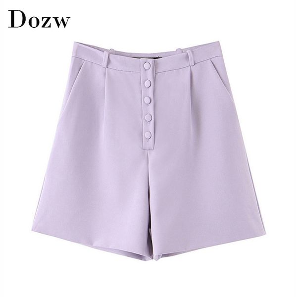 summer solid casual shorts women fashion high waist button fly purple side pockets streetwear ladies bottoms 210515, White;black
summer solid casual shorts women fashion high waist button fly purple side pockets streetwear ladies bottoms 210515, White;black