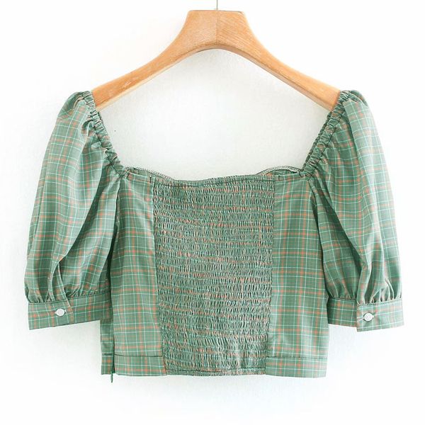 blouses hong kong style retro square collar was thin short plaid female shirt summer new party beach vacation chic women's, White
blouses hong kong style retro square collar was thin short plaid female shirt summer new party beach vacation chic women's, White