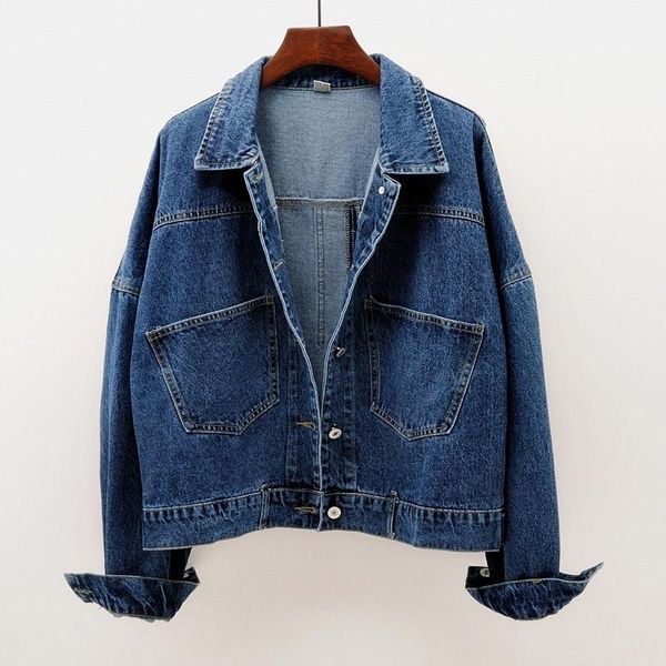women's jackets 2021 spring fashion plus size short casual female jean jacket loose vintage bat sleeve women denim coat student basic c, Black;brown
women's jackets 2021 spring fashion plus size short casual female jean jacket loose vintage bat sleeve women denim coat student basic c, Black;brown