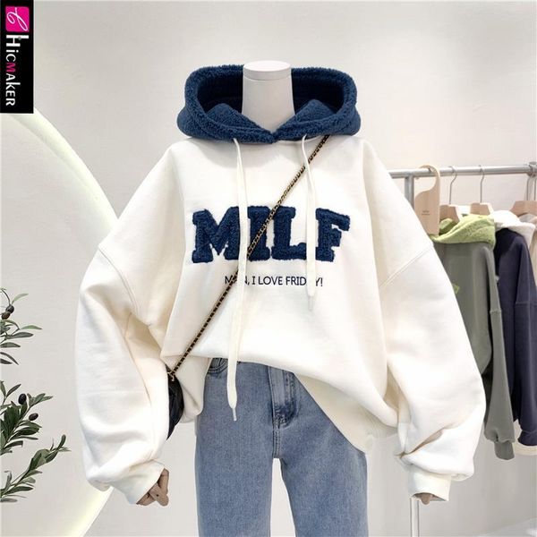 women thickening letters splicing lamb winter coat female loose fleece women's hoodies & sweatshirts, Black
women thickening letters splicing lamb winter coat female loose fleece women's hoodies & sweatshirts, Black
