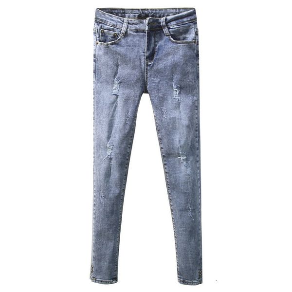 jeans high-waist brim pants torn womens cradle thin ankle length blue femme push up elastic streetwear
jeans high-waist brim pants torn womens cradle thin ankle length blue femme push up elastic streetwear