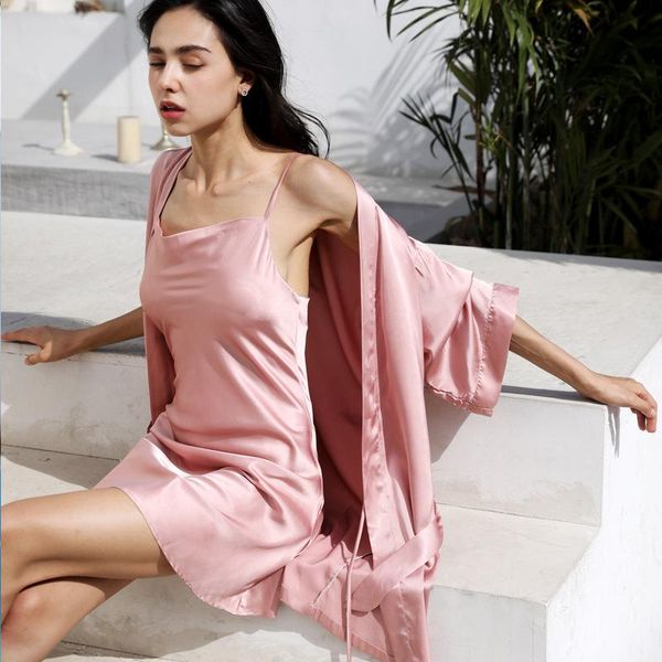women's sleepwear 2021 summer women robe satin nightgown nightwear casual loose intimate lingerie kimono bathrobe gown, Black;red
women's sleepwear 2021 summer women robe satin nightgown nightwear casual loose intimate lingerie kimono bathrobe gown, Black;red