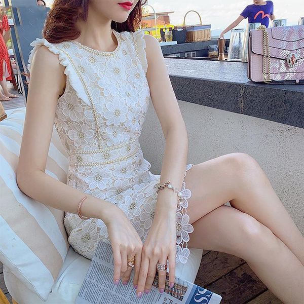 casual dresses lace embroidery 2021 women's summer temperament slim round neck high waist fashion dress office lady, Black;gray
casual dresses lace embroidery 2021 women's summer temperament slim round neck high waist fashion dress office lady, Black;gray