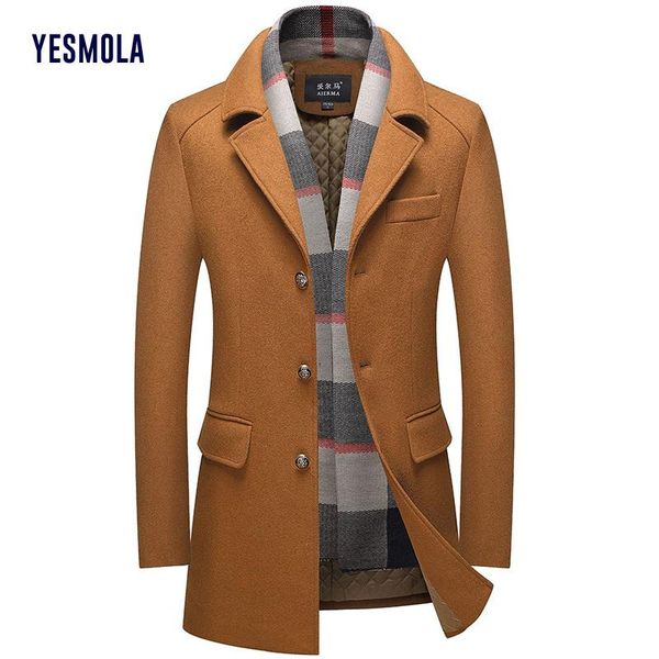 men's jackets yesmola mens thick wool coat autumn winter business woolen windbreaker gentleman casual warm coats, Black;brown
men's jackets yesmola mens thick wool coat autumn winter business woolen windbreaker gentleman casual warm coats, Black;brown