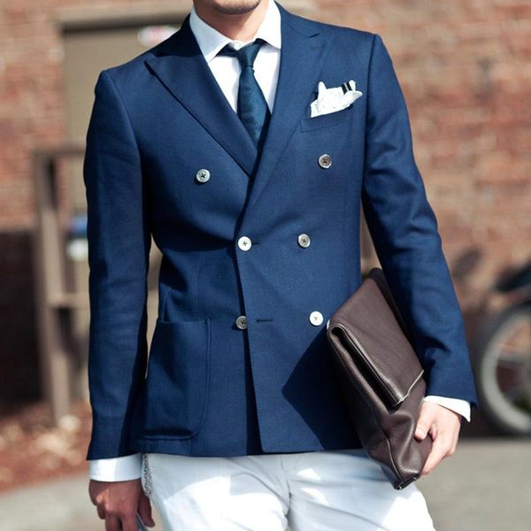 men's suits & blazers navy blue slim fit men with double breasted for boyfriend 2 piece wedding groom tuxedo man fashion set jacket pan, White;black
men's suits & blazers navy blue slim fit men with double breasted for boyfriend 2 piece wedding groom tuxedo man fashion set jacket pan, White;black