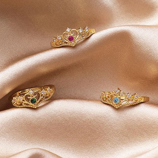korean style luxurious zircon crown heart shaped bridal finger ring opening adjustable engagement rings jewelry girls gift wedding, Slivery;golden
korean style luxurious zircon crown heart shaped bridal finger ring opening adjustable engagement rings jewelry girls gift wedding, Slivery;golden