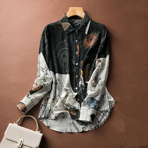 women's blouses & shirts european fashion feminine style printing long sleeves stylish shirt c116, White
women's blouses & shirts european fashion feminine style printing long sleeves stylish shirt c116, White