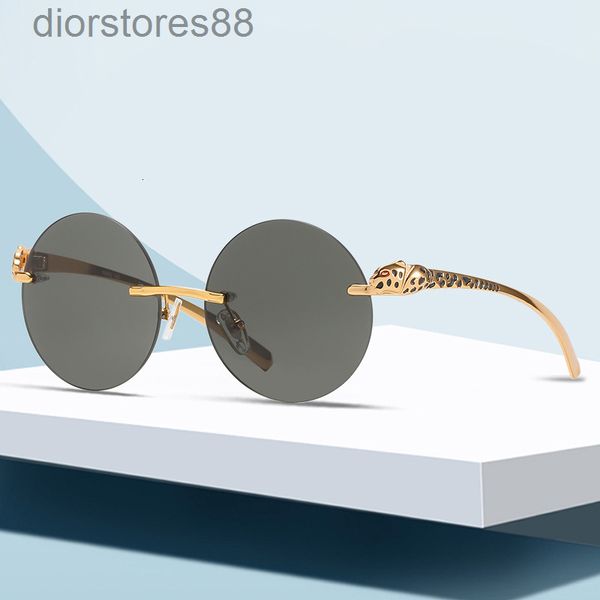 sunglass glasses rimless round es men's and women's leopard head paint legs personalized fashion, White;black
sunglass glasses rimless round es men's and women's leopard head paint legs personalized fashion, White;black
