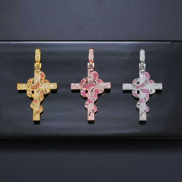 chains cross snake necklace with individual creativity and zircon inlaid hip hop pendant, Silver
chains cross snake necklace with individual creativity and zircon inlaid hip hop pendant, Silver