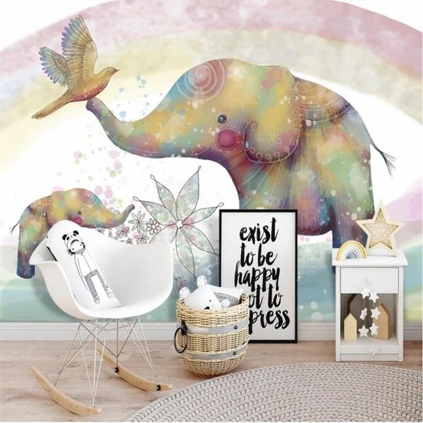wallpapers drop custom 3d wallpaper mural hand-painted rainbow cartoon elephant children's room decoration painting wallp
wallpapers drop custom 3d wallpaper mural hand-painted rainbow cartoon elephant children's room decoration painting wallp