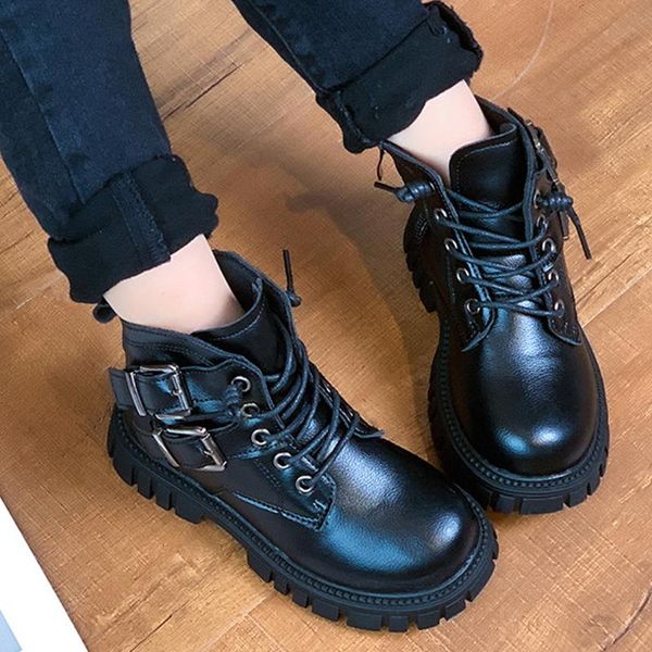 boots girls fashion double buckle autumn and winter boys british style princess gear heightene bottom, Black;grey
boots girls fashion double buckle autumn and winter boys british style princess gear heightene bottom, Black;grey
