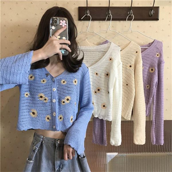 women's knits & tees embroidery women cardigan sweater v neck jumpers knitted jacket coats female outfits y62, White
women's knits & tees embroidery women cardigan sweater v neck jumpers knitted jacket coats female outfits y62, White