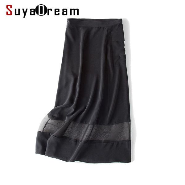 skirts women silk skirt 100%real crepe black a-line high waist mid-calf length long 2021 spring summer
skirts women silk skirt 100%real crepe black a-line high waist mid-calf length long 2021 spring summer