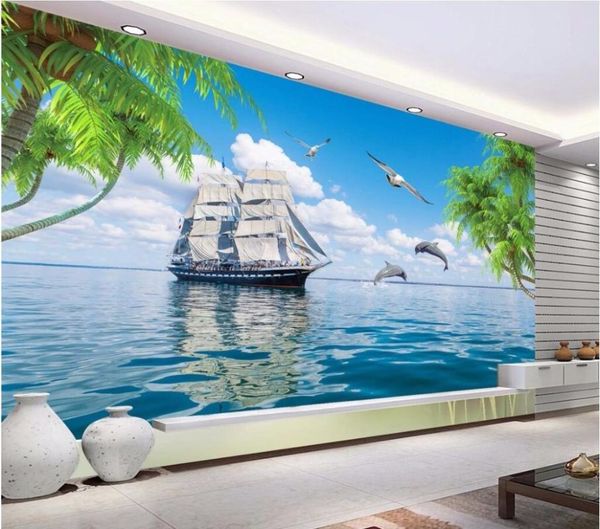 wallpapers custom mural 3d room wallpaper sailboat dolphins jumping home decoration painting picture wall murals for 3 d
wallpapers custom mural 3d room wallpaper sailboat dolphins jumping home decoration painting picture wall murals for 3 d
