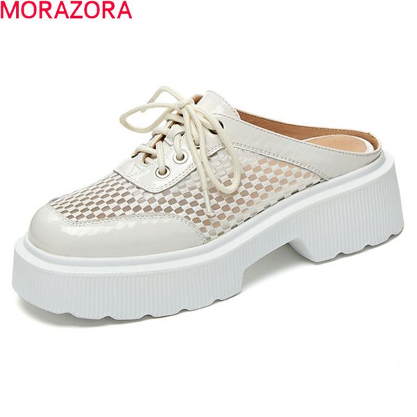 morazora arrival women slippers genuine leather comfortable casual shoes fashion lace up ladies mules shoes 210506, Black
morazora arrival women slippers genuine leather comfortable casual shoes fashion lace up ladies mules shoes 210506, Black
