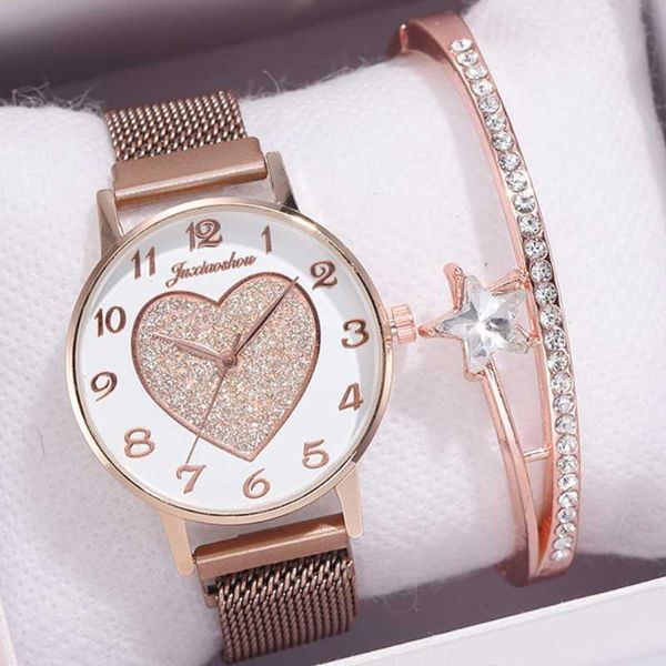 wristwatches 2021 brand heart-shaped women watch fashion elegant magnet quartz gold ladies wristwatch luxury bracelet watches clock gift, Slivery;brown
wristwatches 2021 brand heart-shaped women watch fashion elegant magnet quartz gold ladies wristwatch luxury bracelet watches clock gift, Slivery;brown