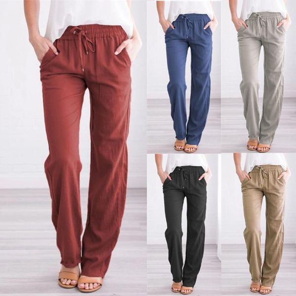 woman pants casual cotton and linen solid drawstring elastic waist long straight home trouser women's & capris, Black;white
woman pants casual cotton and linen solid drawstring elastic waist long straight home trouser women's & capris, Black;white