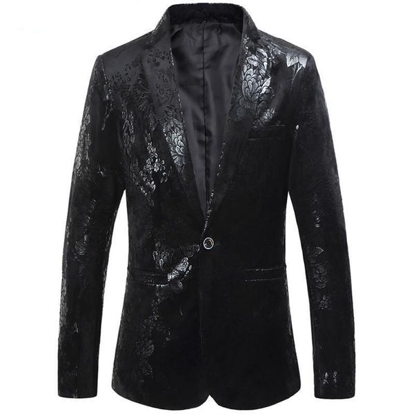 men's suits & blazers blazer jacket fashion slim fit flower male coat casual floral men black, White;black
men's suits & blazers blazer jacket fashion slim fit flower male coat casual floral men black, White;black