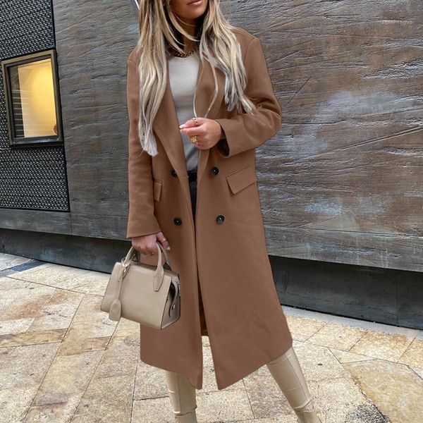 women's wool & blends double breasted coat women elegant solid flannel long jackets winter female oversized vintage blend overcoat, Black
women's wool & blends double breasted coat women elegant solid flannel long jackets winter female oversized vintage blend overcoat, Black