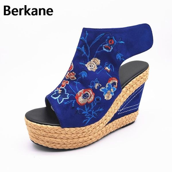 wedge sandals woman open toe arrival summer shoes chinese national wind flowers embroidery high heels 11cm platforma female, Black
wedge sandals woman open toe arrival summer shoes chinese national wind flowers embroidery high heels 11cm platforma female, Black