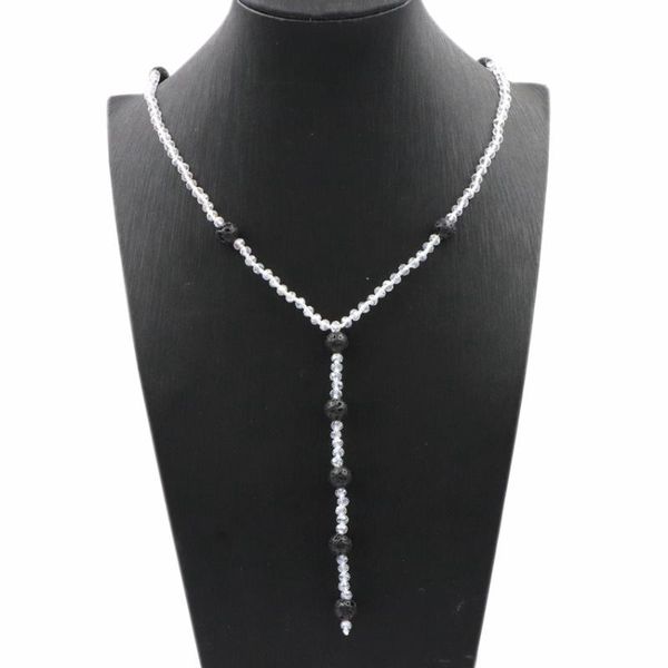 pendant necklaces fashion women long tassel necklace glass crystal natural lava stone beads bride chains jewelry 22inch a741, Silver
pendant necklaces fashion women long tassel necklace glass crystal natural lava stone beads bride chains jewelry 22inch a741, Silver