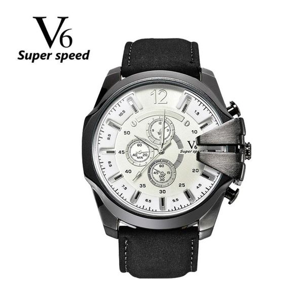 wristwatches v6 sport watch men leather strap 3 eyes luxury dress watches fashion casual men's quartz wristwatch clock gift erkek kol s, Slivery;brown
wristwatches v6 sport watch men leather strap 3 eyes luxury dress watches fashion casual men's quartz wristwatch clock gift erkek kol s, Slivery;brown