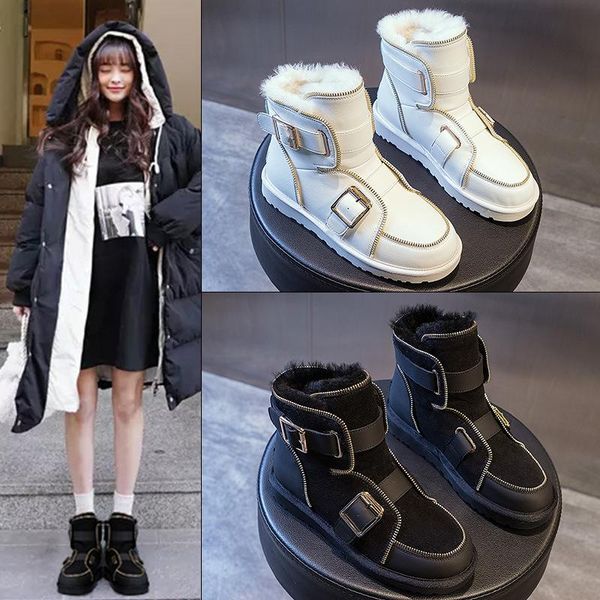 boots koovan warm velvet winter 2021 trend autumn winters fur locomotive snow female short tube cotton shoes, Black
boots koovan warm velvet winter 2021 trend autumn winters fur locomotive snow female short tube cotton shoes, Black