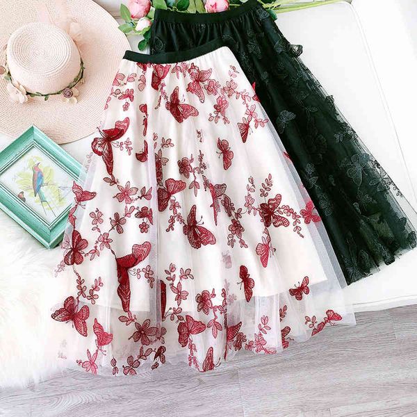 skirts women mesh skirt high waist a-line tutu butterfly embroidered womens sweet girl streetwear saias femme dhzm, Black
skirts women mesh skirt high waist a-line tutu butterfly embroidered womens sweet girl streetwear saias femme dhzm, Black