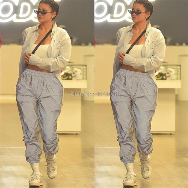 women's pants & capris 2021 reflective gray solid with pockets women fashion harem high waist ankle-lengh trousers female, Black;white
women's pants & capris 2021 reflective gray solid with pockets women fashion harem high waist ankle-lengh trousers female, Black;white