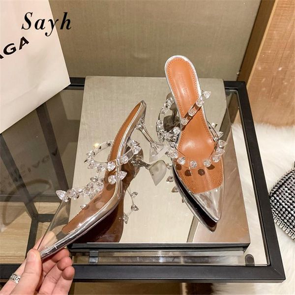 sandals women summer pointed toe crystal clear pvc transparent mules shoes high heels pumps party dress, Black
sandals women summer pointed toe crystal clear pvc transparent mules shoes high heels pumps party dress, Black
