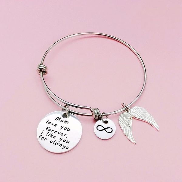 bangle women bracelet wing bracelets man letter mom i love you hand made fashion trendy gift silver color pulseras, Black
bangle women bracelet wing bracelets man letter mom i love you hand made fashion trendy gift silver color pulseras, Black