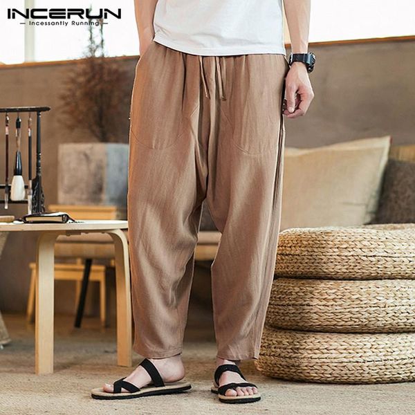 cotton harem pants men plain elastic waist casual joggers 2021 loose drop-crotch streetwear pockets trousers men's, Black
cotton harem pants men plain elastic waist casual joggers 2021 loose drop-crotch streetwear pockets trousers men's, Black